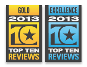 Top Ten Reviews Gold Award